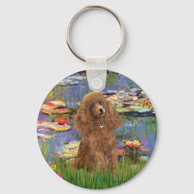 Chaveiro Poodle (Damasco 10) - Lírios 2 (Frente)