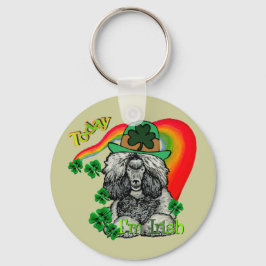 Chaveiro Poodle de Dia de São Patrício
