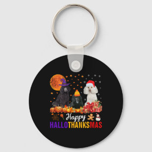 Chaveiro Poodle Dog Puppy Hallothanksmas Halloween Thanksgi