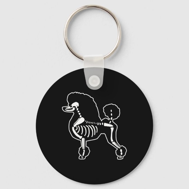 Chaveiro Poodle Dog Skeleton Halloween Dogs Lover Ow (Frente)