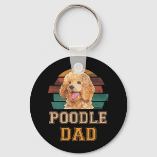 Chaveiro Poodle Pai Vintage Sorrindo Poodle no Sunset