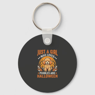 Chaveiro Poodles Halloween Menina Amante de Cachorro Design