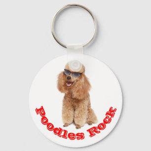 Chaveiro Poodles Rock! Cão-de-papoilas de Poodle Miniatura