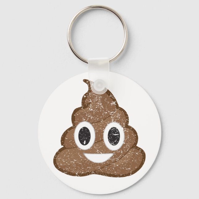 Chaveiro Poop emoji vintage (Frente)