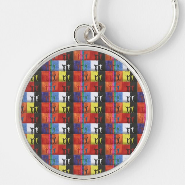 Chaveiro Pop art no 1 por Yeshaya Dank - unidade e harmonia (Frente)