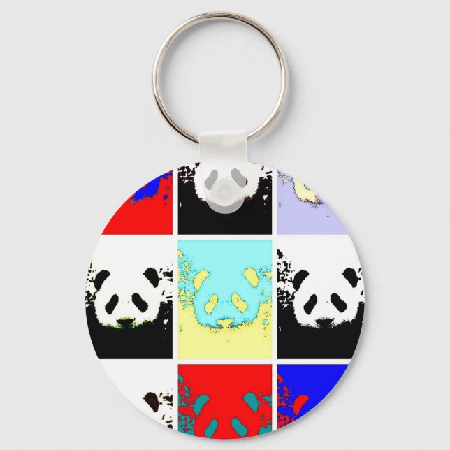 Chaveiro Pop Art Panda (Frente)