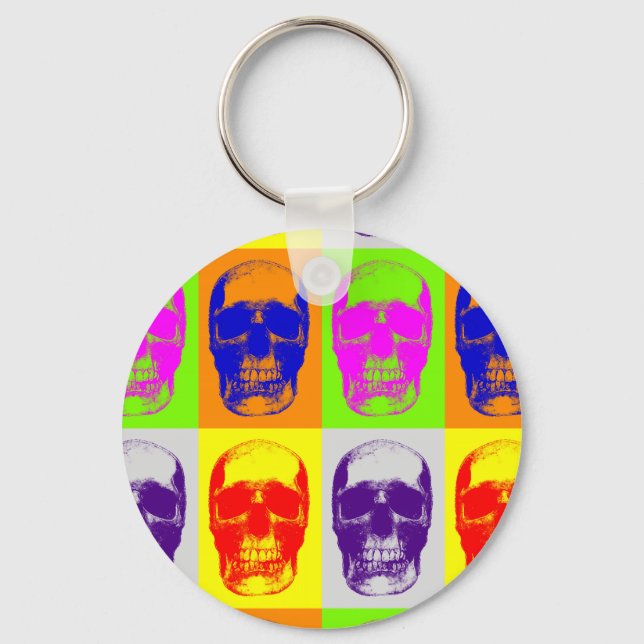 Chaveiro Pop Art Skull (Frente)