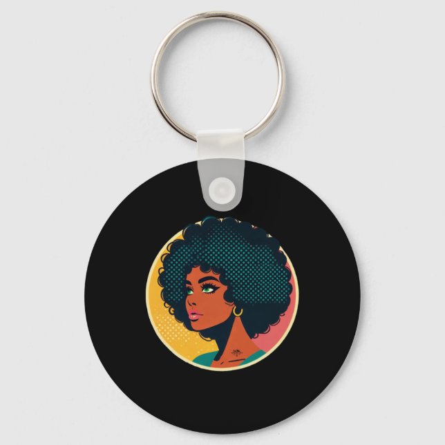 Chaveiro Pop Art Style Girl Sticker (Frente)