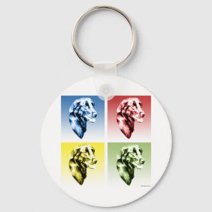 Chaveiro Pop de Retriever Revestido Plano