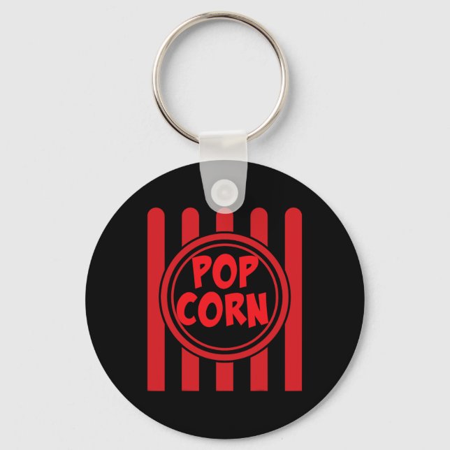 Chaveiro Popcorn Carnival Costume Shirt Engraçado Red Str (Frente)
