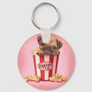 Chaveiro Popcorn Pug
