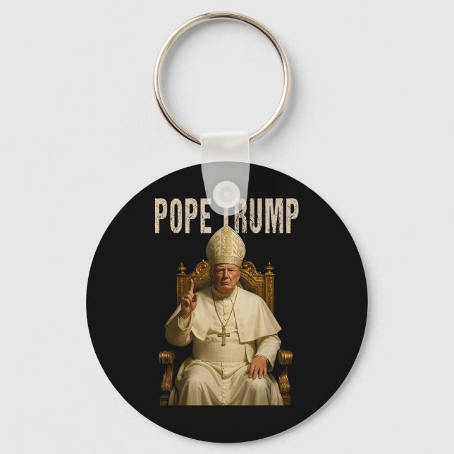 Chaveiro Pope Trump, engraçadinho católico Tee (Frente)