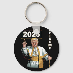 Chaveiro Pope Trump Funny Trump Vaticano Christian Retro Ch