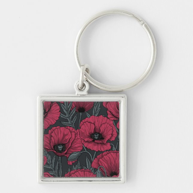 Chaveiro Poppies em Viva Magenta (Frente)