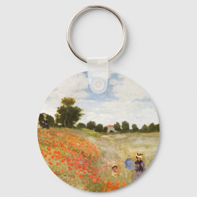 Chaveiro Poppies Vermelhos Blooming - Claude Monet (Frente)