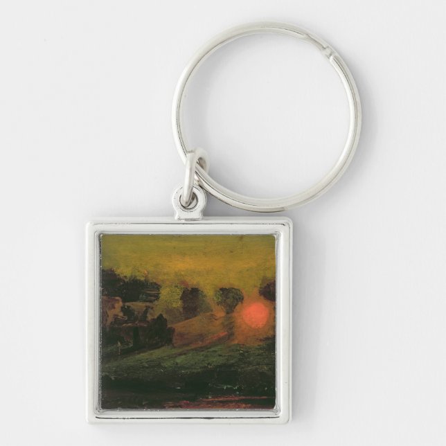 Chaveiro Por do sol através das árvores, c.1855 (Frente)