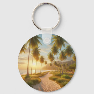 Chaveiro pôr do sol Caribe/tropical/praia havaiana