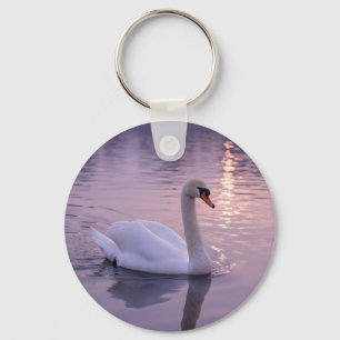 Chaveiro Pôr do Sol do Cisne Elegante