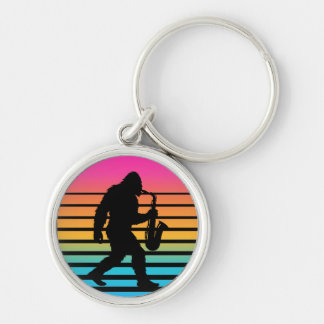 Chaveiro Pôr do sol Saxofone Pé Grande Retro