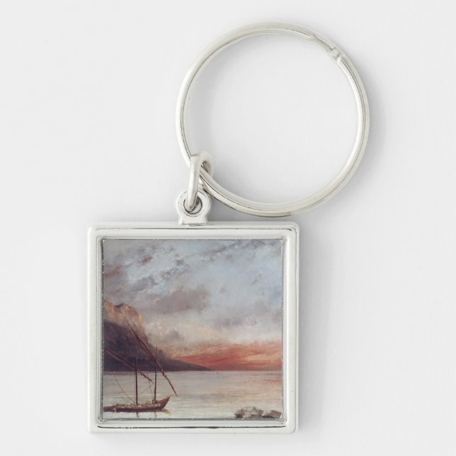 Chaveiro Por do sol sobre o lago Leman, 1874 (Frente)