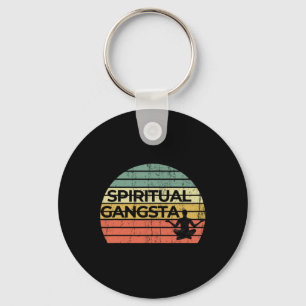 Chaveiro Pôr do Sol Vintage Retro Engraçado Yoga Espiritual
