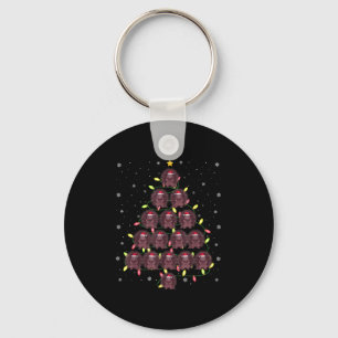Chaveiro Porcupine Papais noeis Árvore de Natal Luzes Sudor