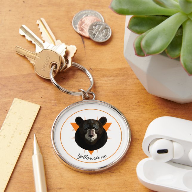 Chaveiro Porta-chaves-Urso de Yellowstone (Mesa)