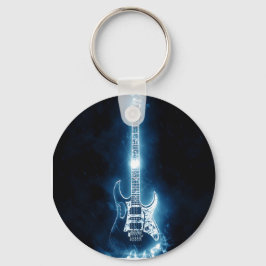 Chaveiro Porta copos de Papel Quadrado de Tin com Guitarra