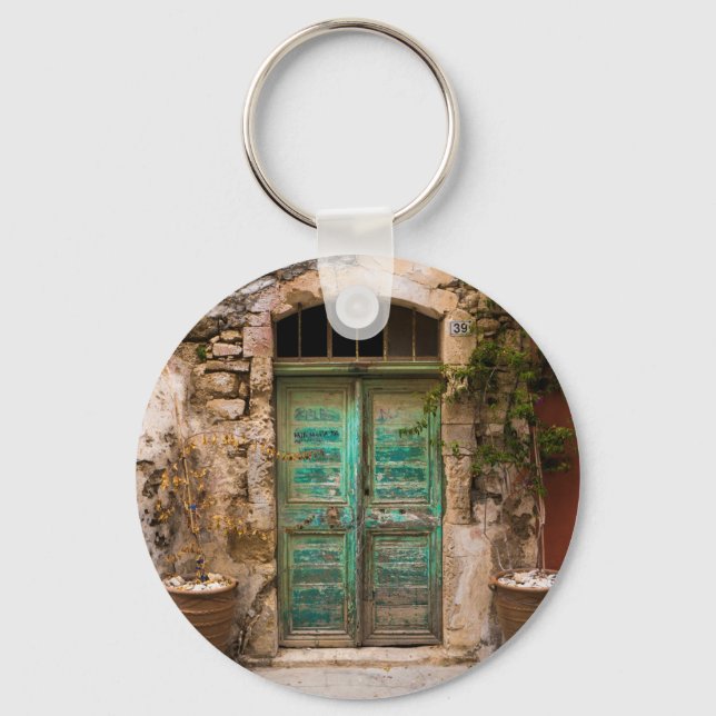 Chaveiro Porta de Turquesa Antiga em Creta, Grécia (Frente)
