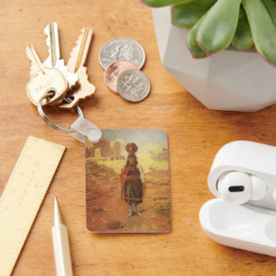 Chaveiro Portador de água indiano vintage por EW Rollins