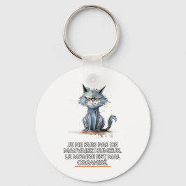Chaveiro Porte-chaves gato sarcástico "mundo mal organizado