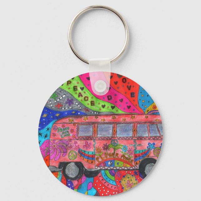 Chaveiro porte clef van-hippie (Frente)