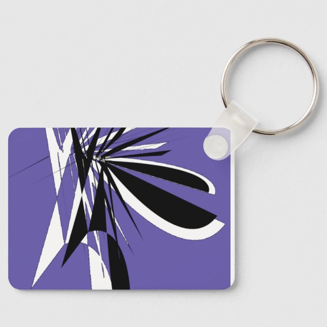 Chaveiro Porte-Clés Violet au Design Graphique Moderne (Frente)