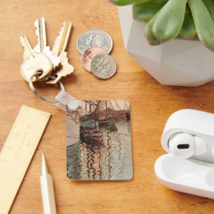 Chaveiro Porto de Trieste por Egon Schiele, Vintage Art