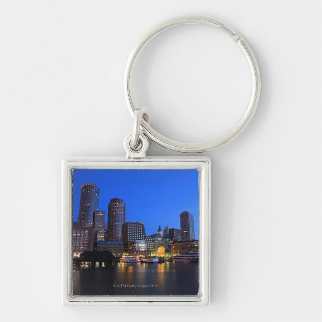 Chaveiro Porto e skyline de Boston.  Boston é um dos 8 (Frente)