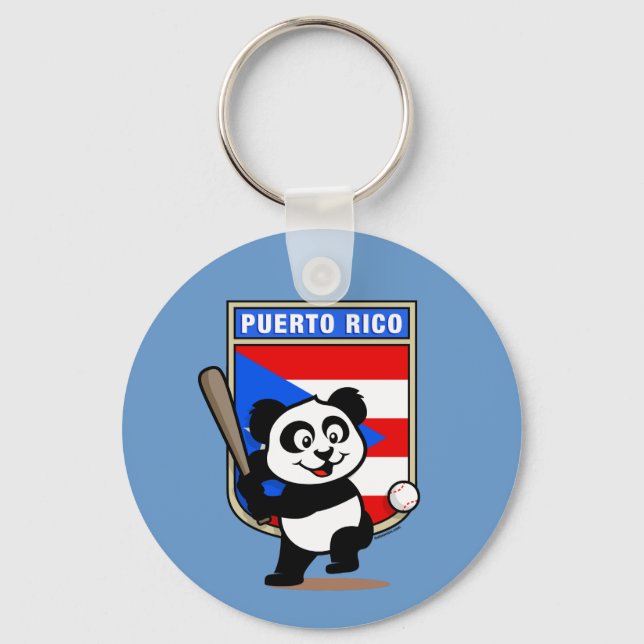 Chaveiro Porto Rico Baseball Panda (Frente)