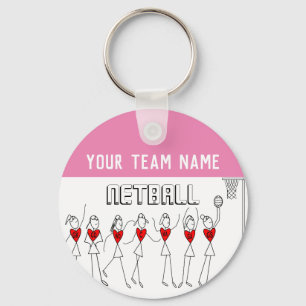 Chaveiro Posições do Jogador Coração Equipe de Netball