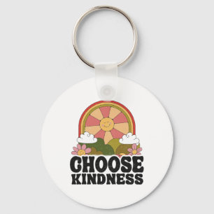 Chaveiro Positivo Sun Peace Hippie Retro Escolhe Bondade Ea