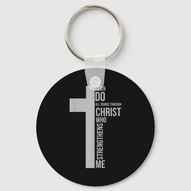 Chaveiro Posso fazer coisas através de Cristo que fortalece (Frente)