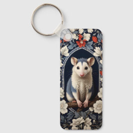 Chaveiro Possum Encantador Inspirado em William Morris Flor