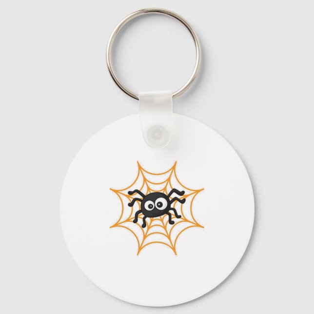 Chaveiro Poster de aranha do Halloween (Frente)