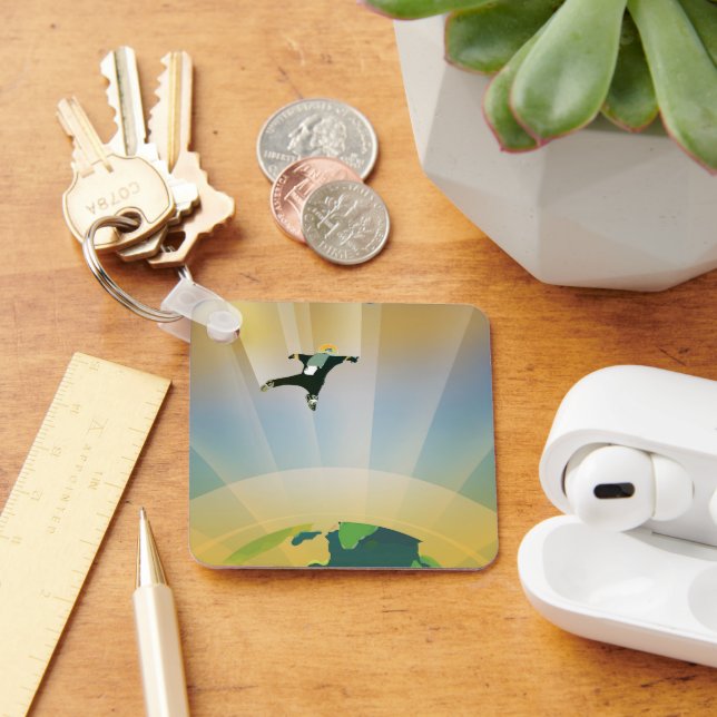 Chaveiro Poster De Espaço Retroativo - A Gravidade De Uma S (Mesa)