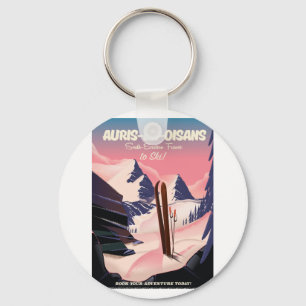 Chaveiro poster de esqui AURIS-EN-OISANS França