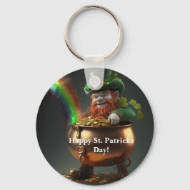 Chaveiro Pote de Ouro de Leprechaun