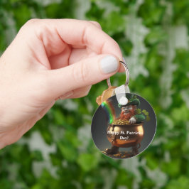 Chaveiro Pote de Ouro de Leprechaun