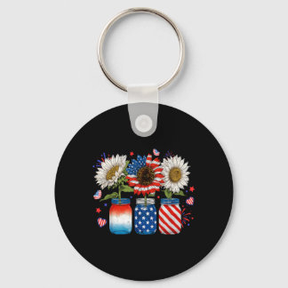Chaveiro Potes de Bandeira Americana Patriótica dos EUA Com