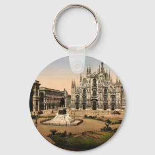 Chaveiro Praça da catedral, clássico Phot de Milão, Ital