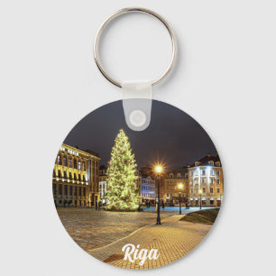 Chaveiro Praça Dome com árvore de Natal em Riga