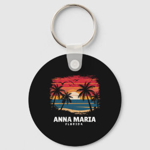 Chaveiro Praia Anna Maria Flórida Surfista Souvenir Palmeir