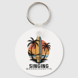 Chaveiro Praia Cantante Machusetts Surfe Surfista